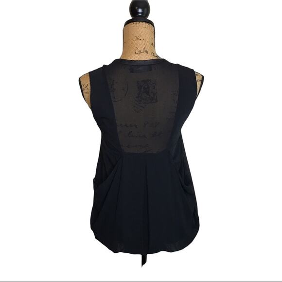 Clione Size Small Bubble Hem Sleeveless Top  Sheer Vintage Made in Korea - Picture 7 of 16